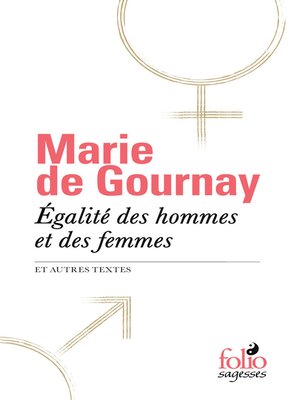 cover image of Égalité des hommes et des femmes et autres textes